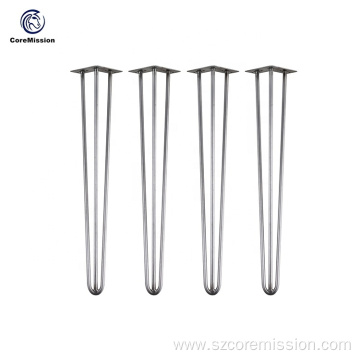 Home Baking Varnish Steel Hairpin Table Legs